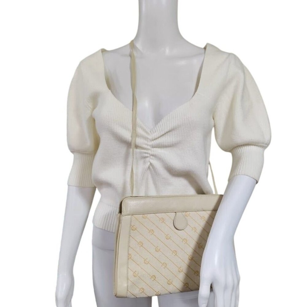 Acoa Coquette Prairie Whimsy Twee Puff Sleeve Gathered Blouse Cream Womens Large